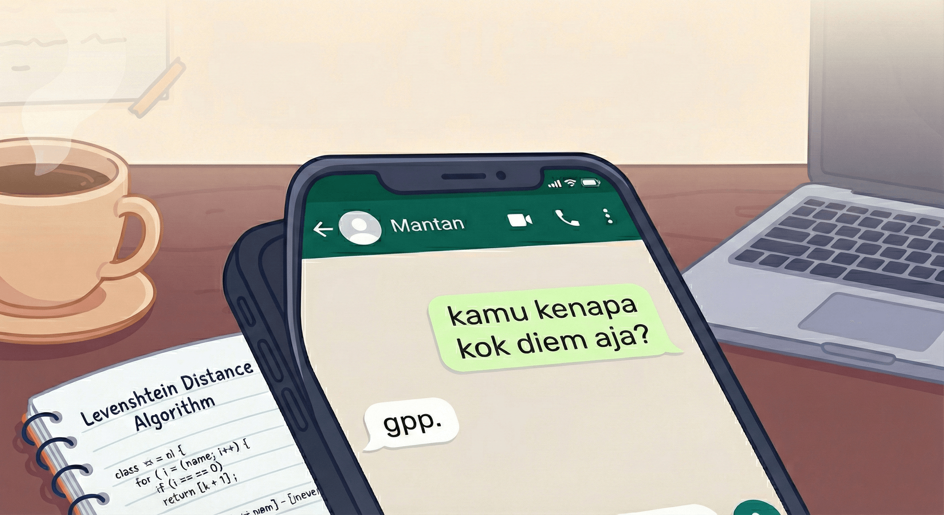 Belajar Algoritma dari Chat Mantan (Sebuah Studi Kasus Levenshtein Distance)