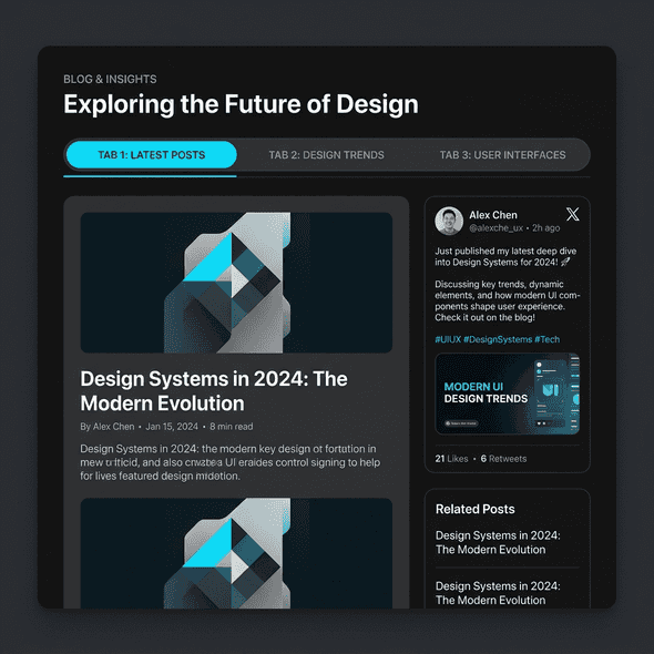 Contoh Tab Dinamis dan Embed UI